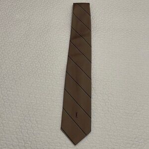 Yves Saint Laurent Paris New York Camel Stripe Classic Tie—Excellent Condition!